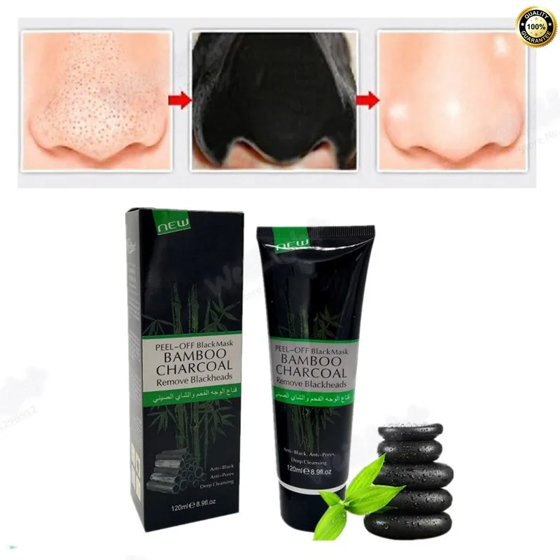 Черная маска для удаления черных точек с активированным углем лица морским поры