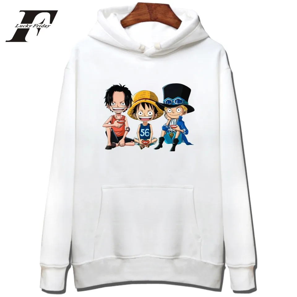 

LUCKYFRIDAYF One Piece Cartoon Print Women Kpop Hoodie Harajuku Sweatshirt Cap One Piece Hoodies Men Hip Hop Streetwear Clothes