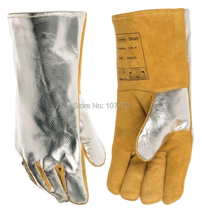 2 пары кожаные перчатки для сварки из коровьей спилковой кожи | Безопасность и