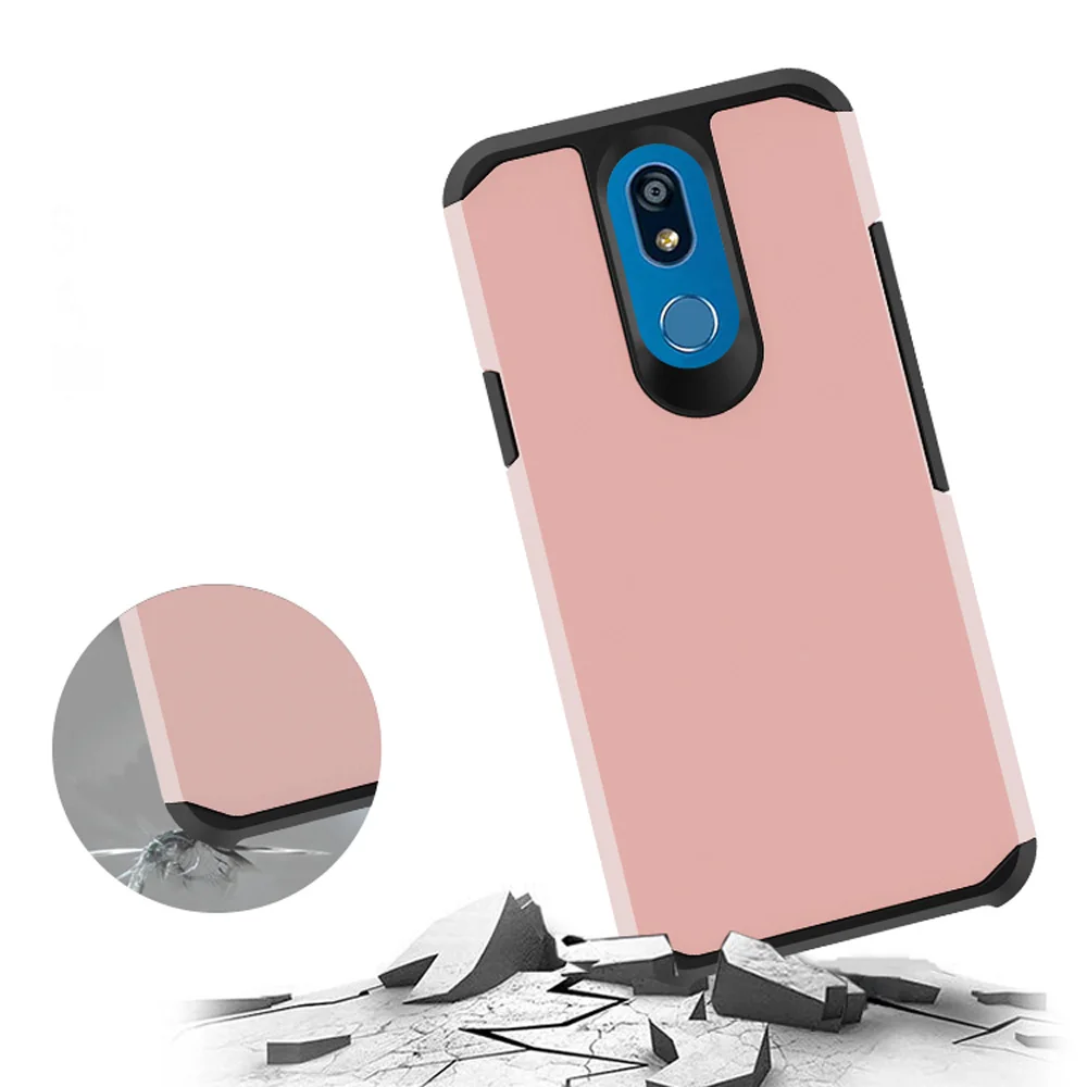 Двухслойный Гибридный армированный чехол для LG K40 противоударный защитный