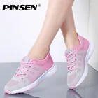 Кроссовки PINSEN женские, дышащие, на шнуровке, повседневная обувь на плоской подошве, на лето, 2020