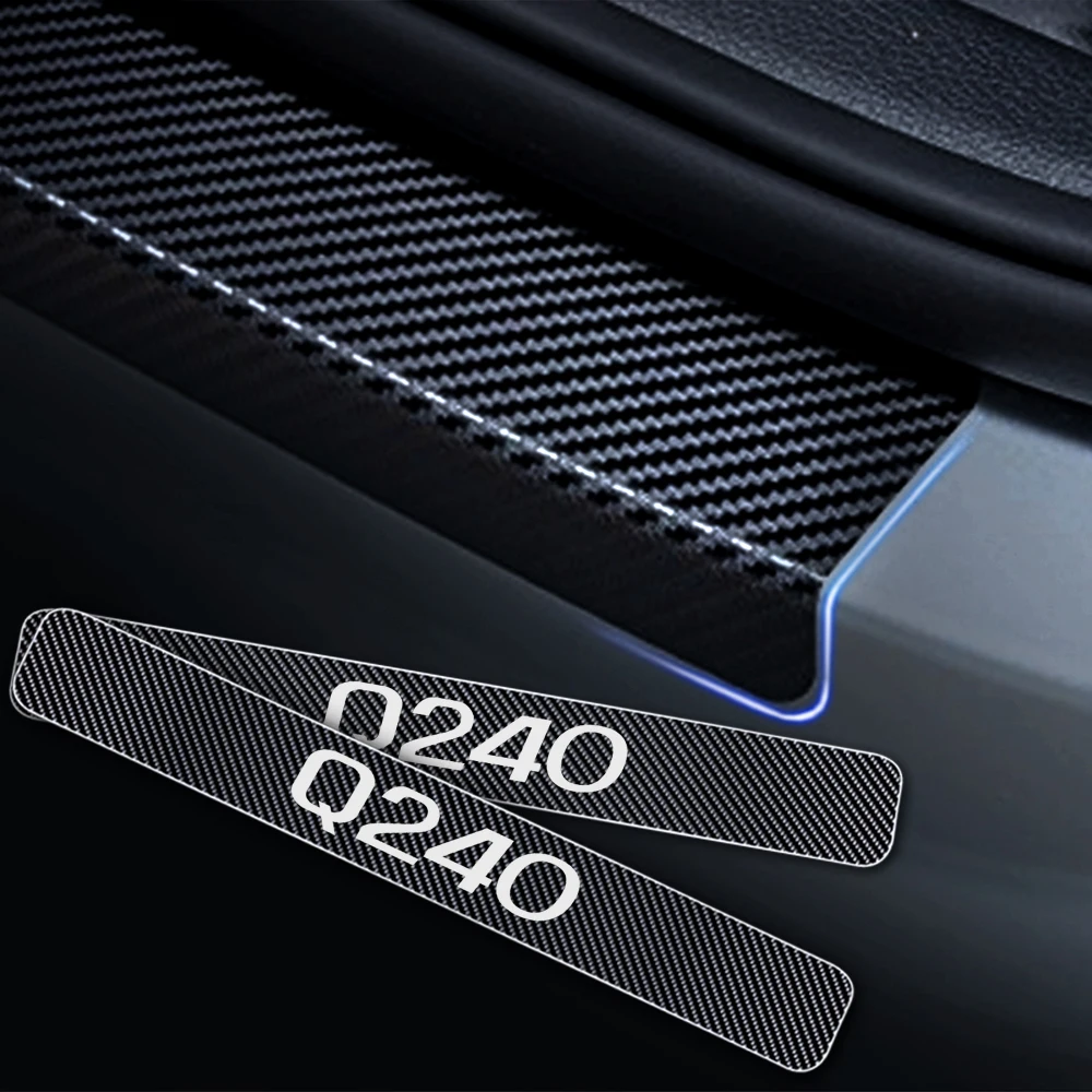 

Carbon Fiber Vinyl Stickers Car Door Sill For Hyundai Q240 Door Dhreshold Plate Scuff Plate Door Step Protector 4Pcs Car Styling