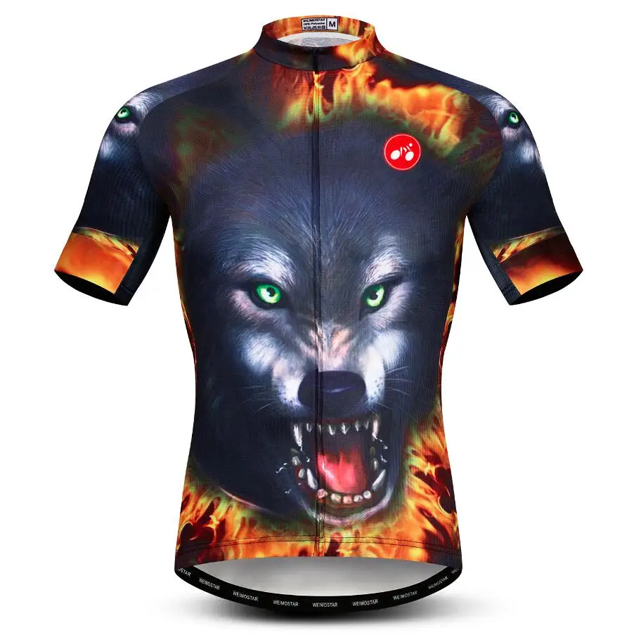 4 3D Roar Wolf велосипедная майка мужская Ropa Ciclismo с коротким рукавом велосипедная Одежда для езды на велосипеде летняя велосипедная одежда Maillot Ciclismo - Цвет: 4