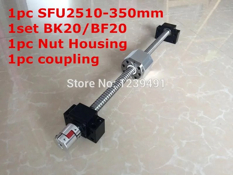 

SFU2510- 350 мм шариковый винт с Ballnut + BK20/ BF20 Поддержка + 2510 шариковая гайка Корпус + 17 мм * 14 мм Соединительная муфта для CNC частей