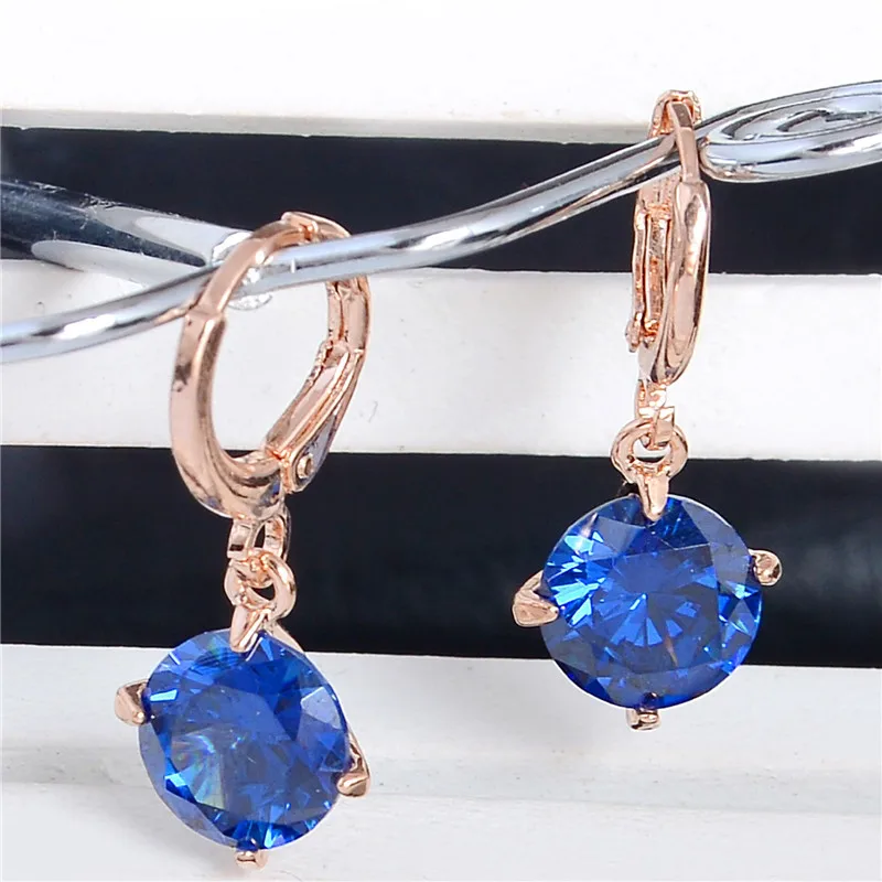 QCOOLJLY 1 пара цветные круглые серьги золотого цвета с фианитом 9 цветов s Brincos