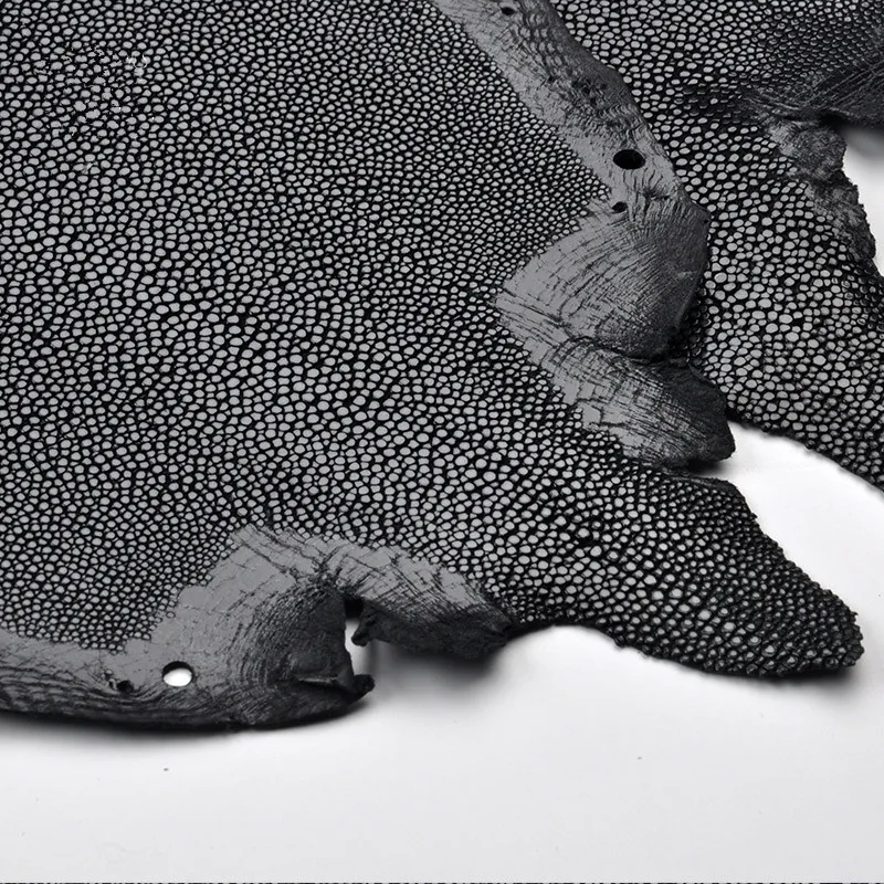Настоящая кожа ската черная зернистая большой размер натуральная Manta Ray рыбы