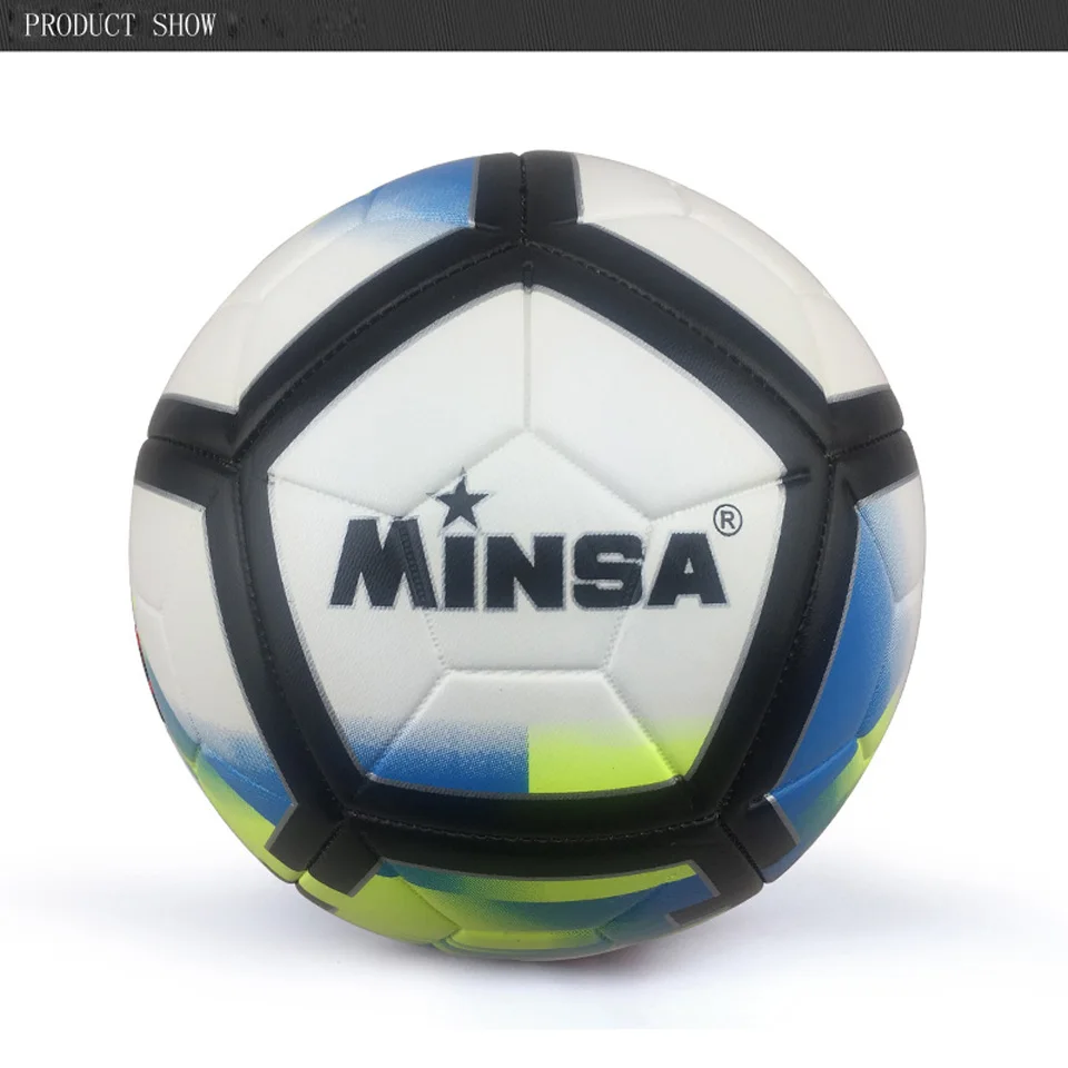 MINSA высокое качество Размер 5 PU футбольный мяч для тренировки матча