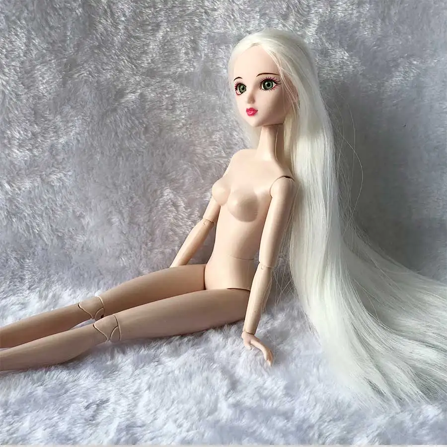 1 набор, 16 шарнирных кукол, 3D, настоящие глаза, избегайте клея, голова куклы, 1/6 BJD, с волосами, кукла, аксессуары с макияжем, косплей, кукла для девочек, игрушка