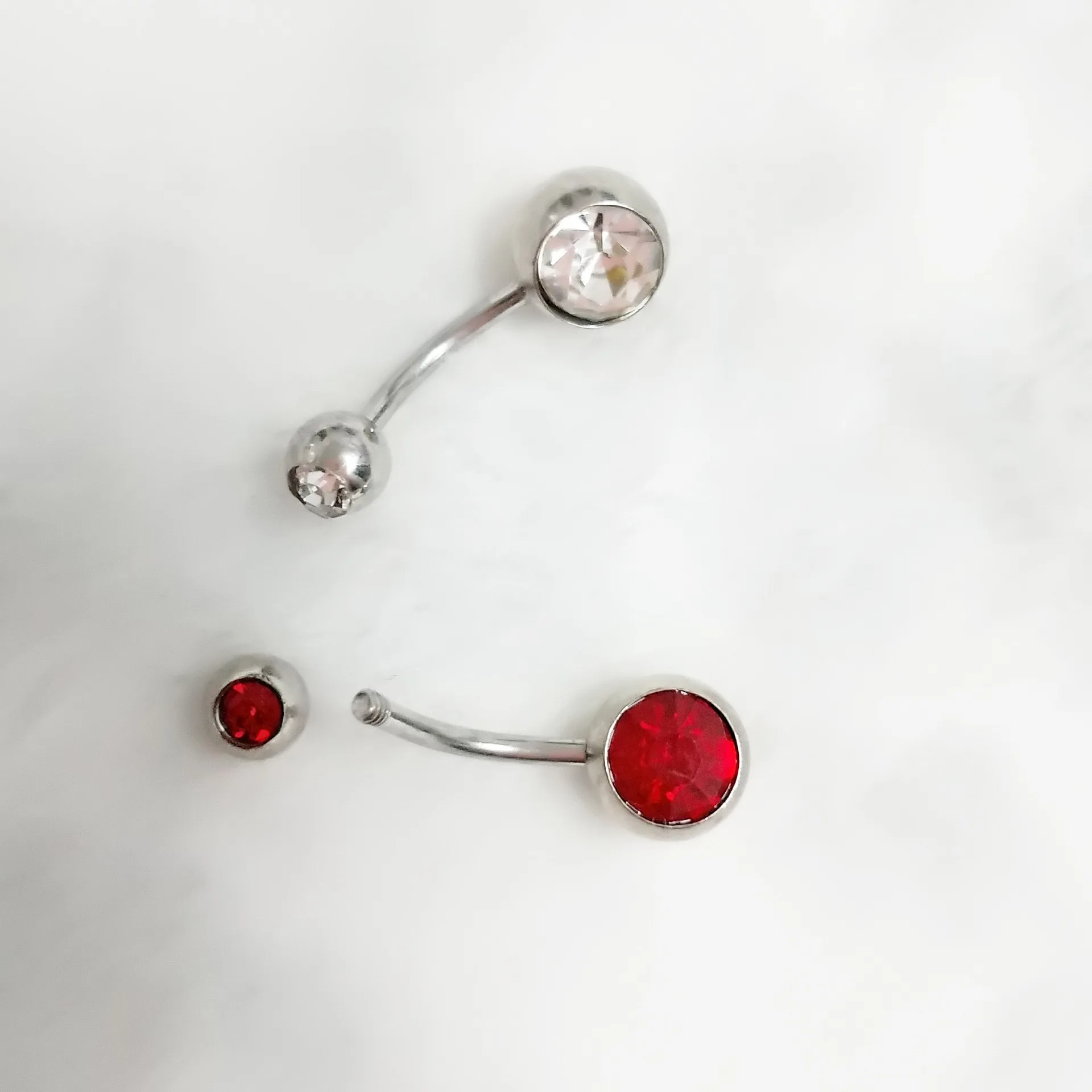 Ювелирные изделия для пирсинга тела 10 шт./компл. 14G с кристаллами и двойным