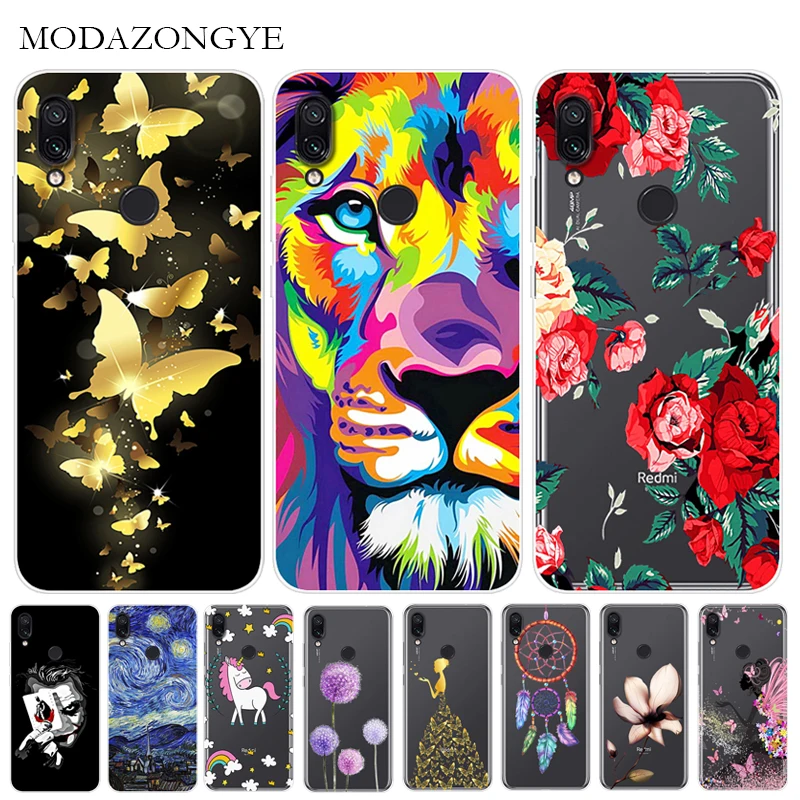 Мягкий мультяшный чехол для Xiaomi Redmi Note 7 силиконовая задняя крышка телефона Note7