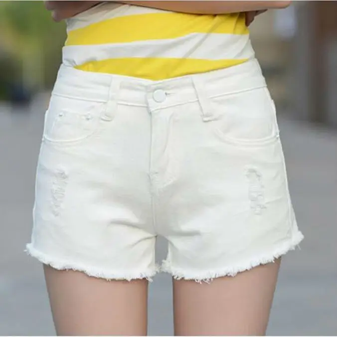 Женские эластичные шорты со средней посадкой черные белые синие повседневные