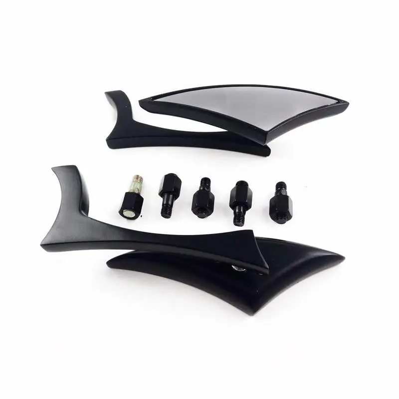 2X черное алюминиевое лезвие копье боковое зеркало заднего вида для мотоцикла
