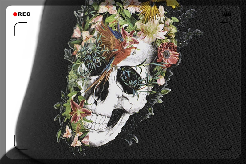 CLIMATE Flower Skeleton Trucker Cap Men Cool Skull Bone Cap HipHop Baseball Caps Summer Bloodcurdling Black Mesh Cap Hat for Men