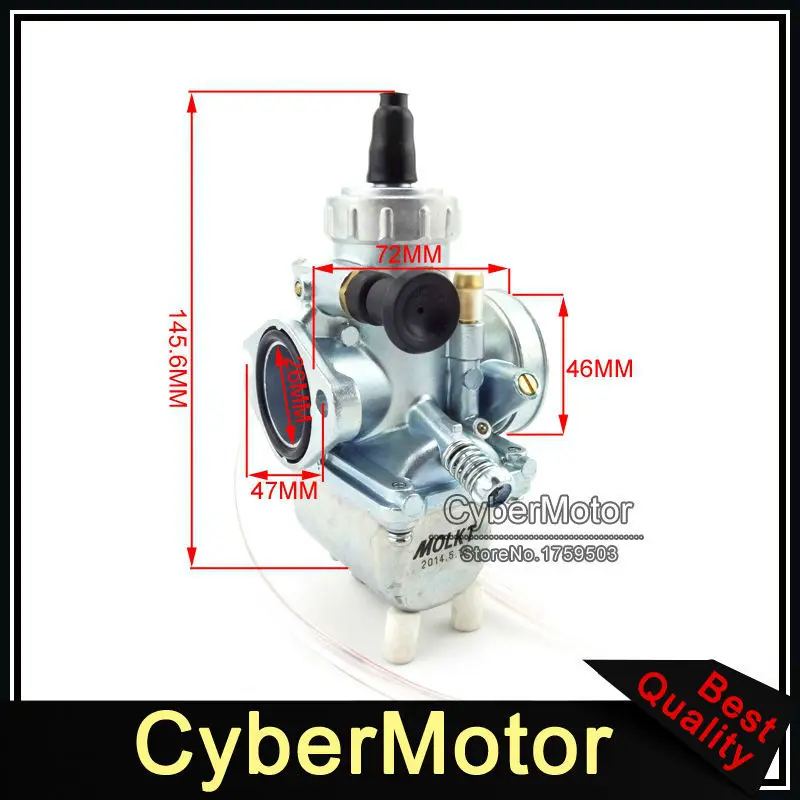 Molkt Carb 26 мм карбюратор для 125cc 140cc 150cc двигателя Lifan YX Zongshen питбайк CRF50 топает Thumpstar Braaap Atomic SSR