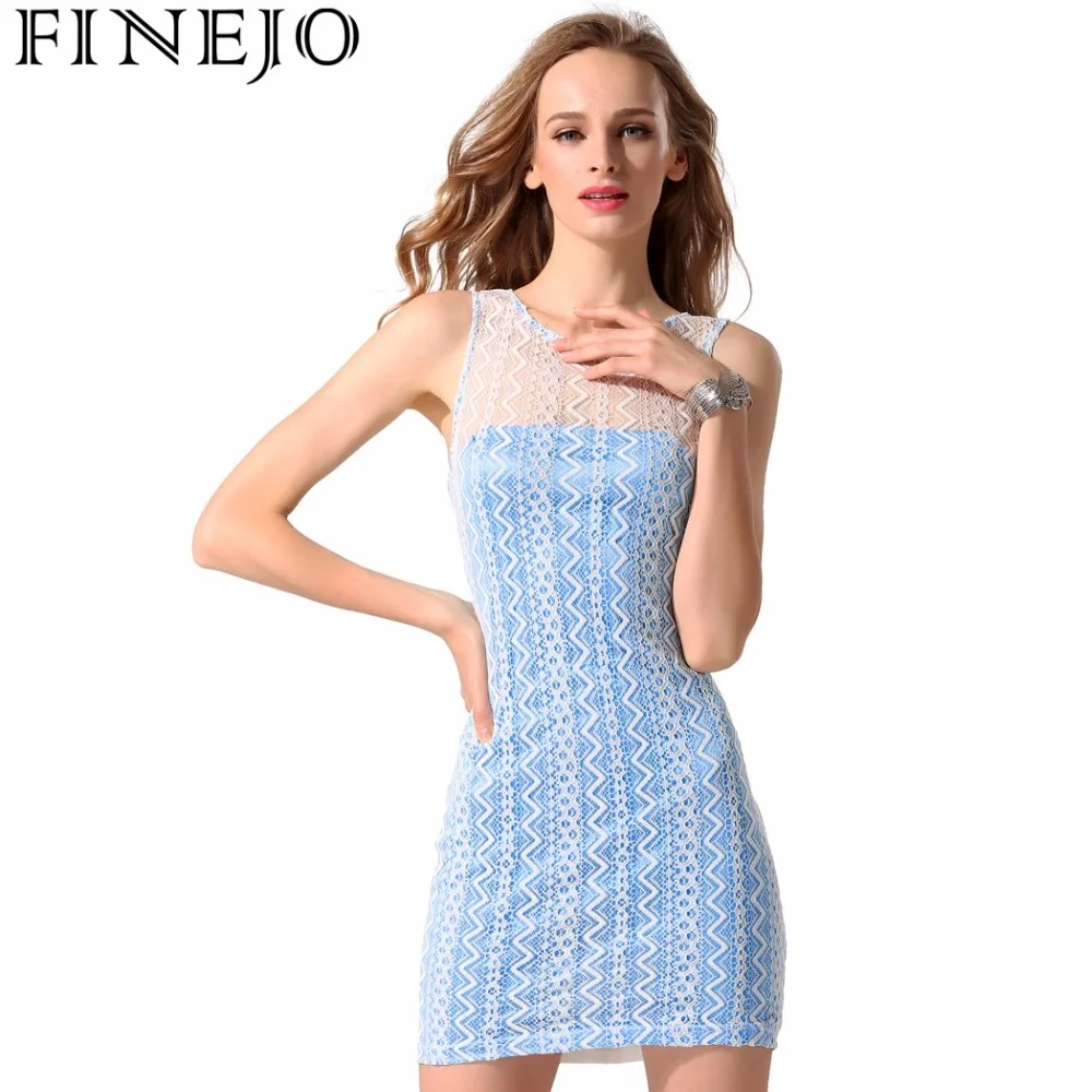 FINEJO In 2015 the new fashion lady Bodycon about women atan settlement o - cuello mini dress | Женская одежда