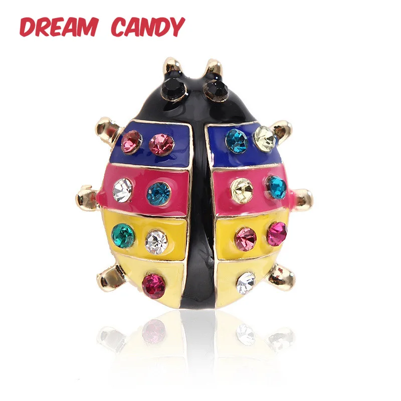 Женская Брошь в виде жука из горного хрусталя Dream Candy эмалированная брошь