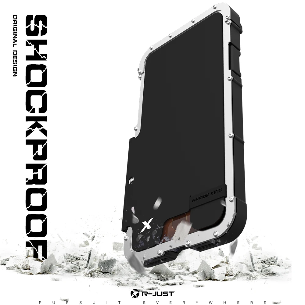 Металлический противоударный чехол R-Just для APPLE iPhone X Armor King задняя крышка R-JUST