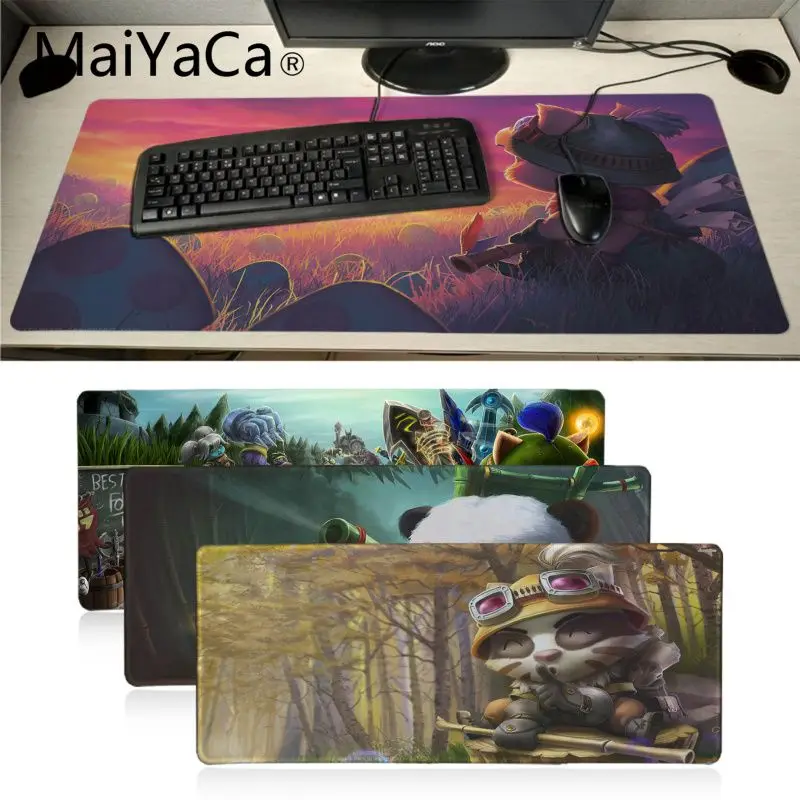 Maiyaca League Of Legends Teemo DIY Дизайн Шаблон коврик для игровой мыши ноутбук ПК игровой коврик большой коврик для мыши подставка под руку мышь