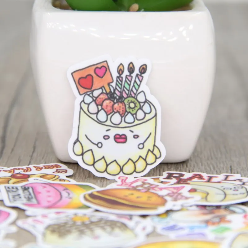 40 шт DIY вкусные водонепроницаемые наклейки для скрапбукинга еды s стикер