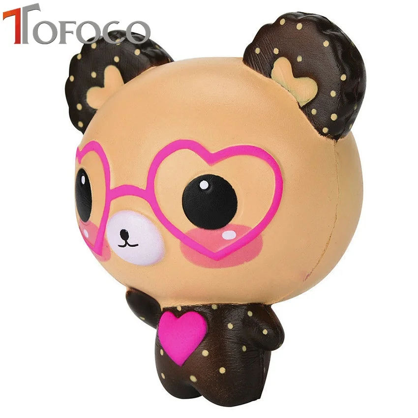 TOFOCO 12 см милые очки Kawaii Медвежонок сжимаемые Джамбо медленно поднимающиеся