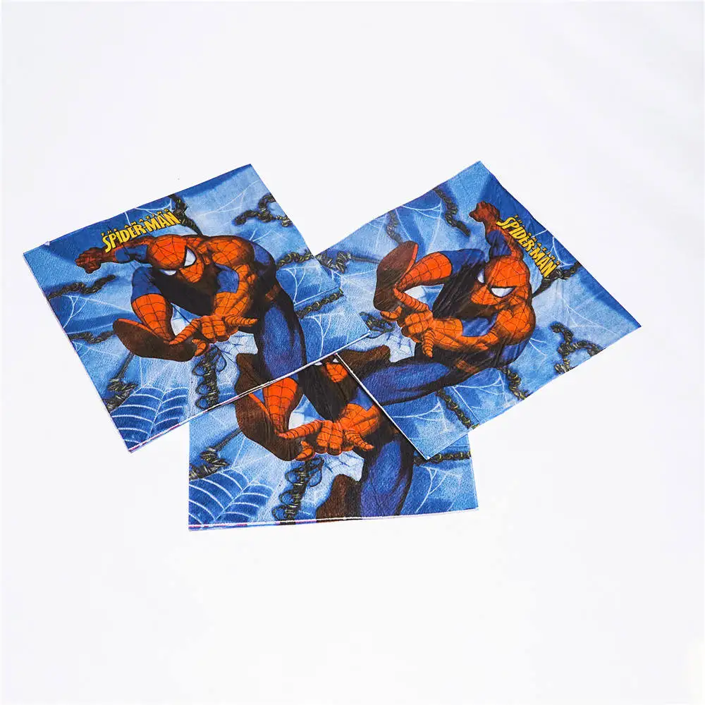 Салфетки на тему Человека-паука герои мультфильмов день рождения вечеринки