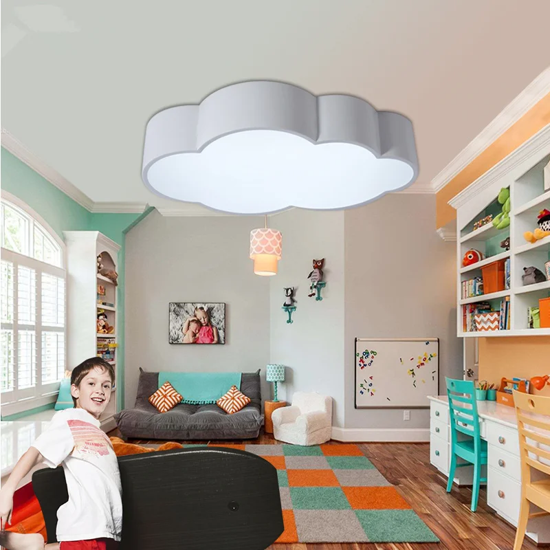 

LED Cloud kids room lighting children ceiling lamp Baby ceiling light with yellow blue red white for boys girls bedroom fixtures