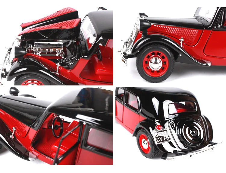 Моделирование 1: 24 1938 Citroen 15 CV модель автомобиля из металлического сплава