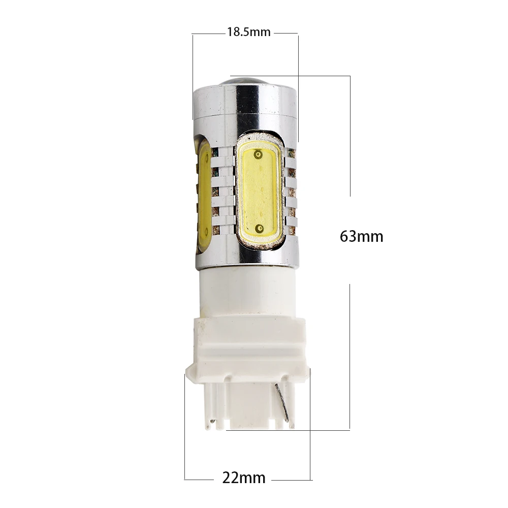 YM E-Bright 2 PCS T25 3157 P27/5W COB 7.5W 12V 24V LED Car Lights Auto Bulbs White Amber Turn Signal Brake Lamps | Автомобили и