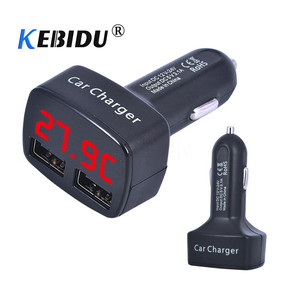Kebidu 2016 универсальное автомобильное зарядное устройство 4 в 1 с двумя usb портами 5