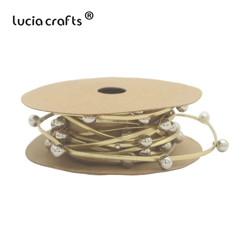 Gold 2 Lucia crafts 2y/lot 2 мм золото/серебро Graland кожаный шнур фурнитура веревка с бусины Сделай Сам ручной работы материалы для одежды I1103 - Цвет: Gold 2