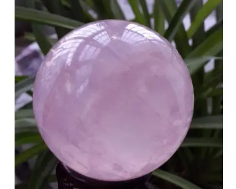 

high quality 100% pretty natural rose Quartz Crystal stone ball Healing