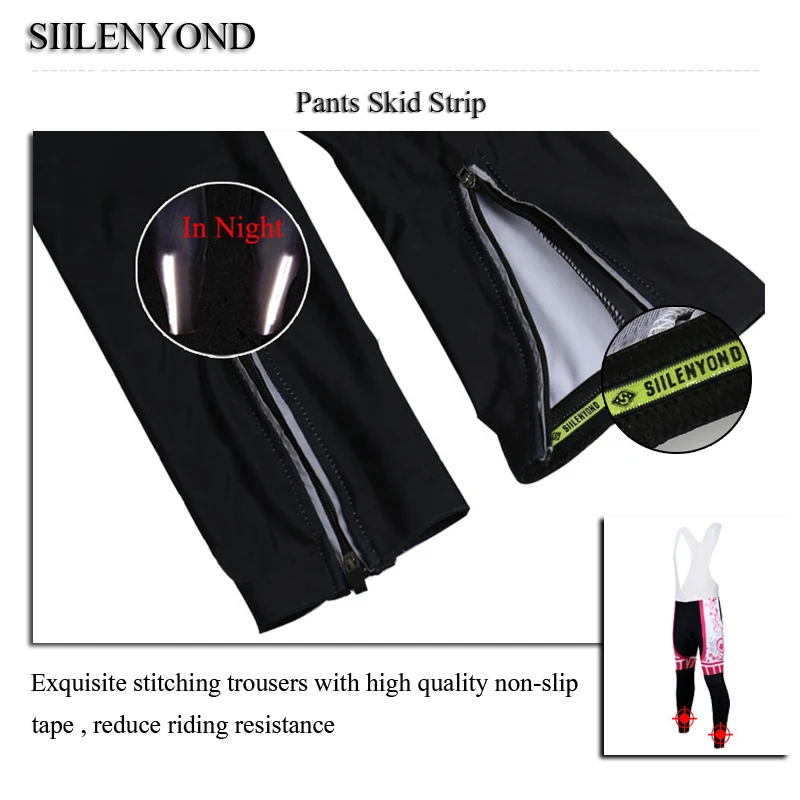 Женские велосипедные комбинезоны Siilenyond 2019 Pro комбинезон Coolmax с 3D гелевыми