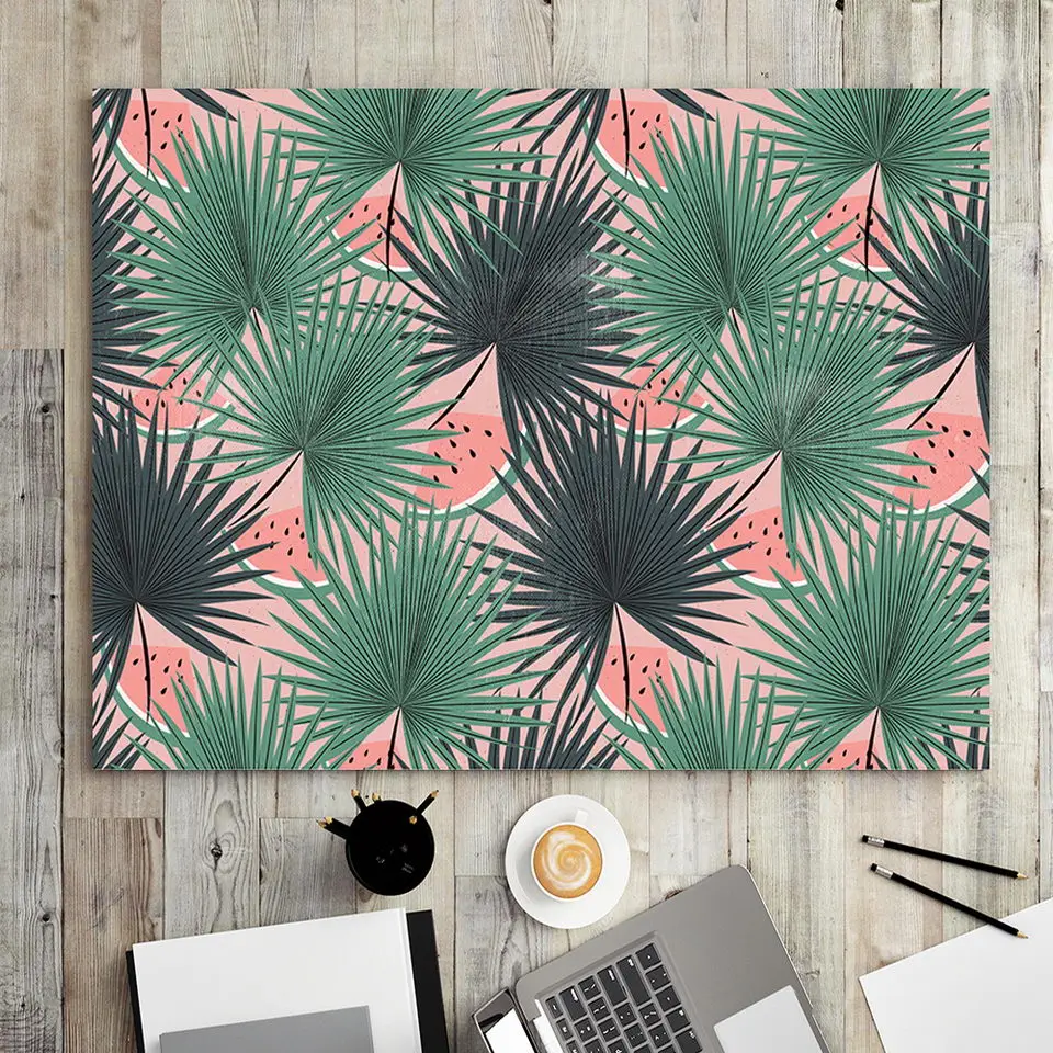 

Home Decoration Print Canvas Wall Art Picture Poster For Living-room Paintings Horizontal Forest plant leaves and flowers