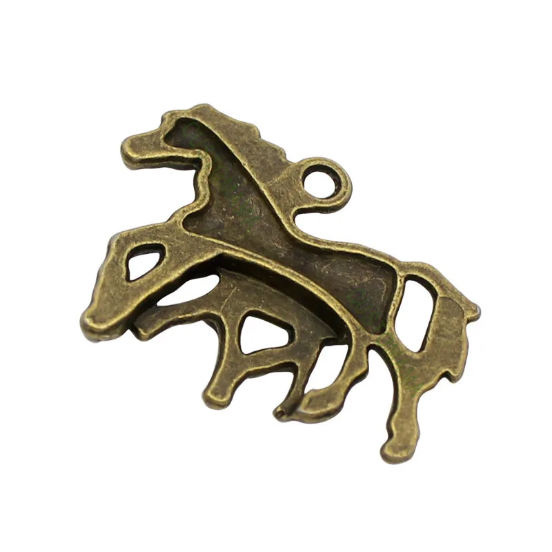 30pcs-Horses подвеска под бронзу старину Мама и ребенок Очаровательная с фигуркой
