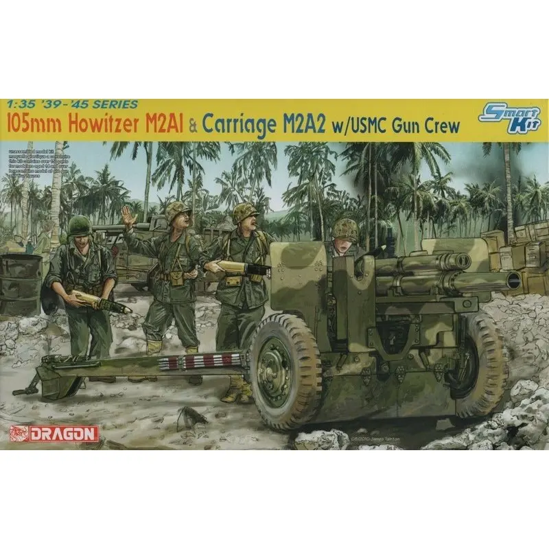 DRAGON 6531 1/35 105 мм M2A1 и каретка M2A2 w/USMC пистолет в сборе модельный комплект|Наборы для