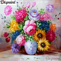 dispaint full squareround drill 5d diy diamond painting floral colored flower 3d embroidery cross stitch 5d home decor a12036