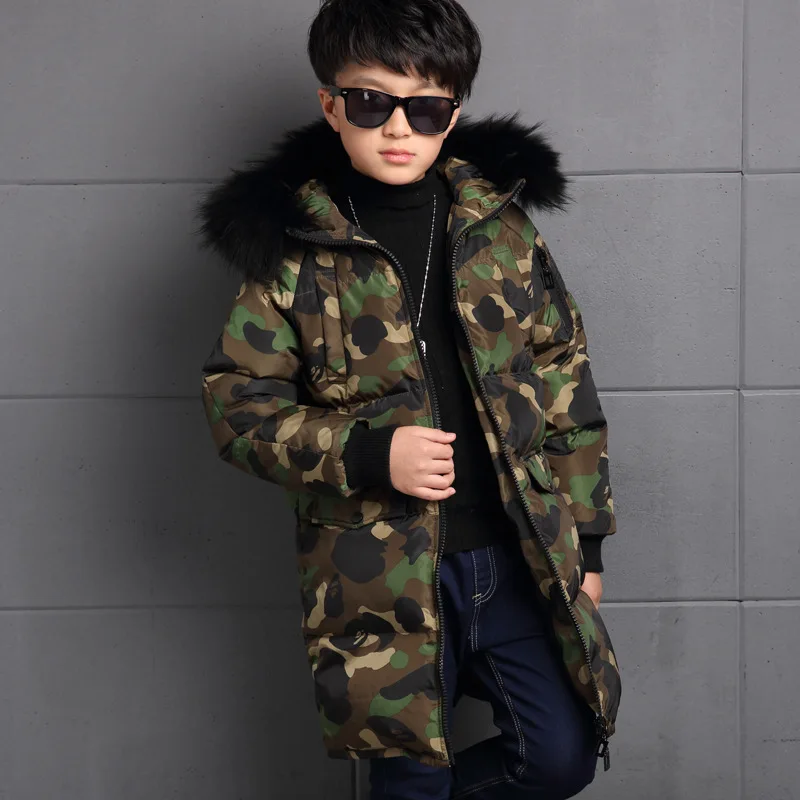 Зимняя камуфляжная куртка для мальчиков парка на молнии 6WBT019|boys winter jacket|winterjas