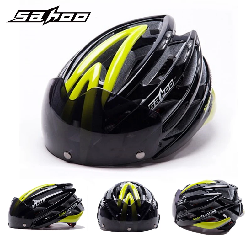 Шлем велосипедный SAHOO ультралегкий с очками 2018|bicycle helmet|bike helmetcasco ciclismo |