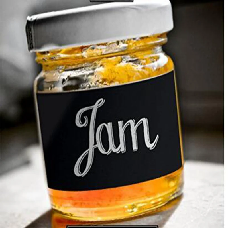 

100pcs Chalkboard Labels Self-Adhesive Sticker Label Jar Bottle Cabinet Rectangle Removable And Erasable Blackboard 9x9.5cm