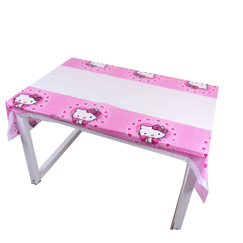 Hello kitty Вечерние детские украшения на день рождения 108*180 см, Мстители, Тролль, единорог, принцесса, Минни, Микки, Моана, вечерние скатерти, принадлежности для мальчиков и девочек - Цвет: Hello kitty