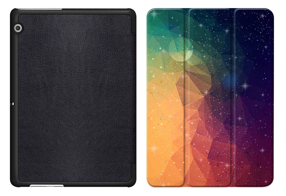 MTT цветной многоугольник чехол для huawei MediaPad T3 10 9," подставка флип из искусственной кожи чехол для Funda Honor Play Pad 2 9,6 дюймов планшет
