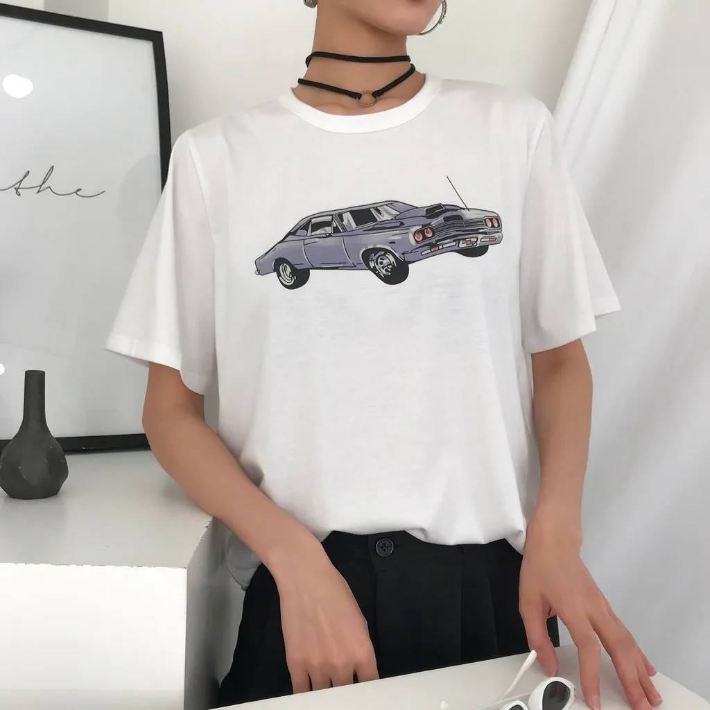 Лето 2019 футболка с машинкой женская круглым вырезом Kawaii Классическая для отдыха