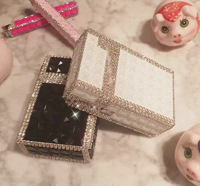 20 упаковок алюминиевая коробка для сигарет ручная работа инкрустированный