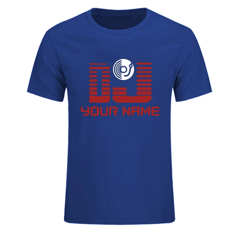 DJ ваше имя Модные мужские обычай печать футболка Camiseta Hombre в стиле хип-хоп для
