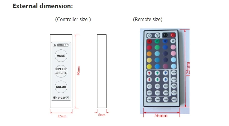 [Seven Neon] Бесплатная доставка оптовая продажа 12 В постоянного тока 24 3x4A 44 клавиши