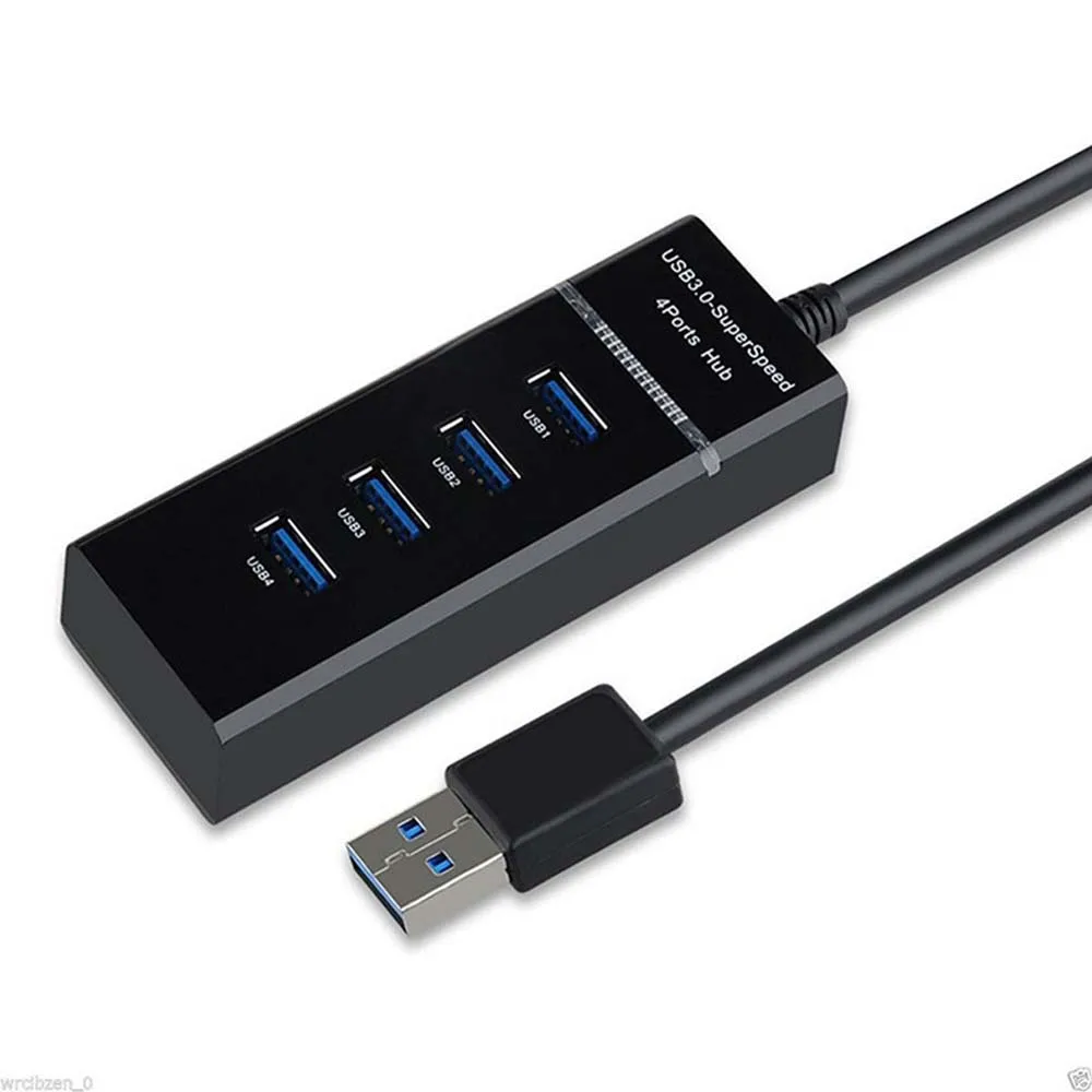 Черный YuBeter высокоскоростной 4 порта USB 5 Гбит/с Мульти USB 3,0 разветвитель концентратор 3,0 комбо для ноутбука мышь клавиатура ПК планшет USB флэш-накопители - Цвет: Черный