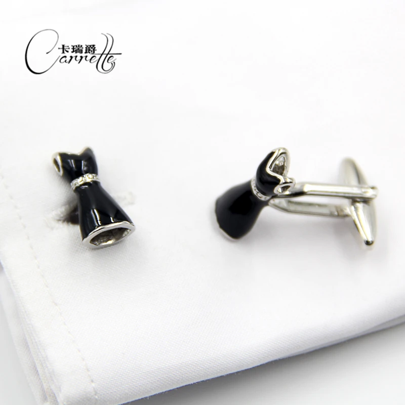 

New Fun Black Dress Ms. Business Casual Personality French Cufflinks Cuff