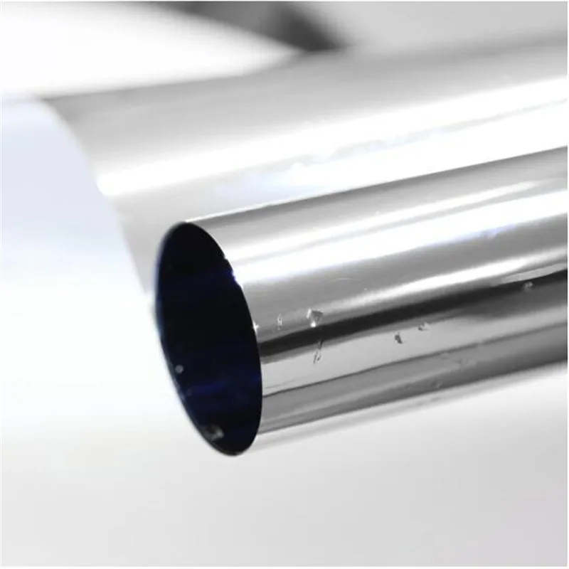 Серебряная односторонняя пленка 60x500 см. Солнцезащитная Взрывозащищенная