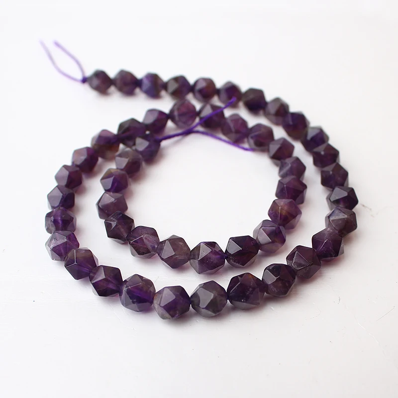 Натуральные широкие бусины с гранями 8 мм около 48 шт.|bead strands|loose beadsfor jewelry making |