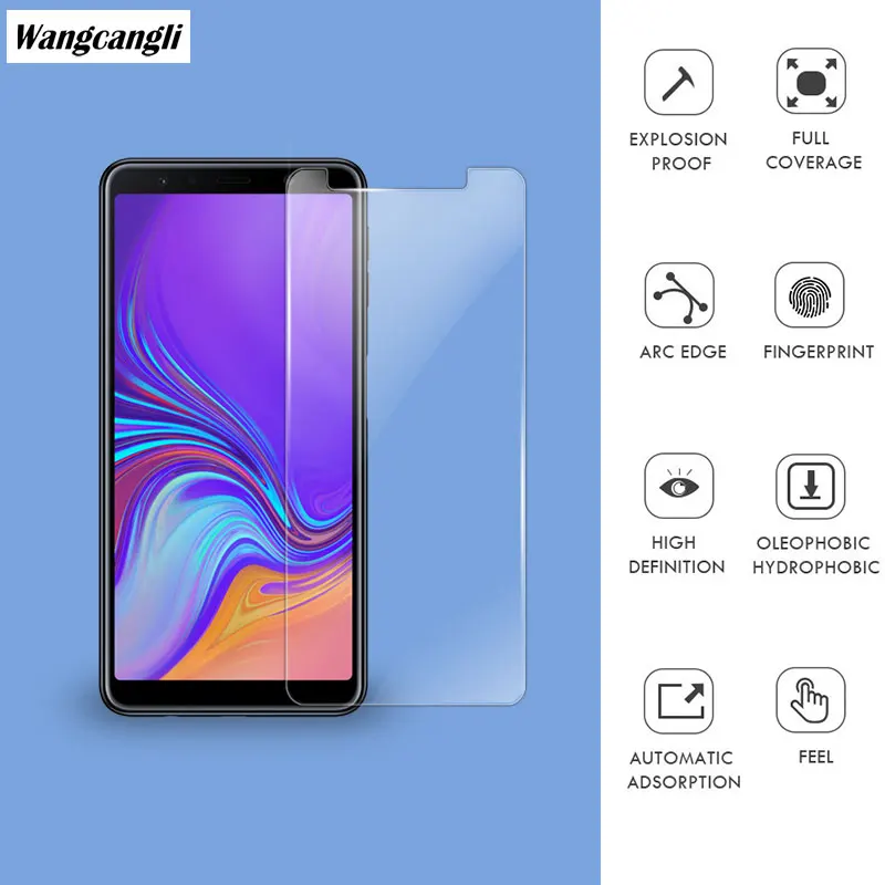Пленка из закаленного стекла для samsung Galaxy a7 2018 2.5D Защитные пленки a6 a8 Защита от